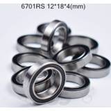 👉 Bearing rubber steel 6701RS 12*18*4(mm) 10piece sealed free shipping ABEC-5 chrome miniature hardware Transmission Parts