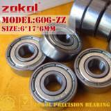 Bearing ZOKOL 606 2RS ZZ Z1 606-2RS 606rs 606ZZ Miniature P5Z4 eep Groove ball 6*17*6mm