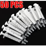 Plastic 50 Pieces/ Set Disposable Syringe 3ml Sterile Injectors Ink Cartridge Pets Nutrient Sample Measuring