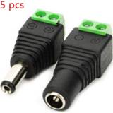 👉 Adapter plug 5pcs Female +5 pcs Male DC connector 2.1*5.5mm Power Jack Cable for 3528/5050/5730 led strip light