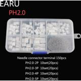 👉 F-connector 230pcs PH2.0 2p 3p 4p 5 pin 2.0mm Pitch Terminal Kit / Housing Header JST Connector Wire Connectors Adaptor XH Kits Box