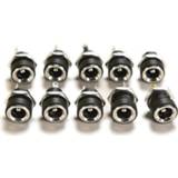 Power supply 10PCS DC Jack Socket Female Panel Mount Connector 2-Pin 5.5 X 2.1mm Plug Adapter 2 Terminal Types 3A 12v