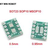 20pcs SOT23 SOP10 MSOP10 Umax SOP23 to DIP10 Pinboard SMD DIP Adapter Plate 0.5mm/0.95mm 2.54mm Pin PCB Board Convert