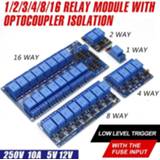 Optocoupler WAVGAT 5V 12V 1 2 4 6 8 channel relay module with optocoupler. Output way for arduino In stock