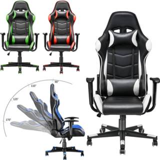 👉 Computergame leather Panana Adjustable Office Chair Ergonomic High-Back Faux Racing Home Bedroom Computer Game Chairs Reclining Seating