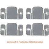 👉 Sofa 4 Pack Sectional Connector Couch Furniture Interlocking Software Bracket with Screws and 12Pcs Pads