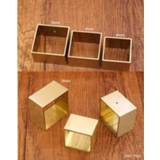 👉 Sofa brass 4Pcs Square Tip Cap for Mid-Century Modern Table Leg Feet Replacement Cover and Foot