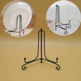👉 Fotolijst 4/6/8/10/12 inch Iron Easel Classic Display Stand Bowl Plate tea biscuit Art Photo Picture Frame Book Holder Home Decoration