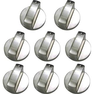 👉 Oven zilver 8 PCS 6mm Metal Silver Gas Stove Cooker Knobs Adapter Switch Cooking Surface Control Locks Cookware Parts Replacement