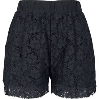 👉 Broek korte vrouwen meisjes zwart Urban Classics Ladies Lace Shorts Girls (kort) 4053838391037