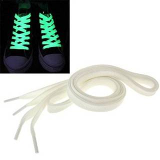 👉 Wit 2 PC's Fashion Sports fluorescerende kleur platte Shoelaces(White)