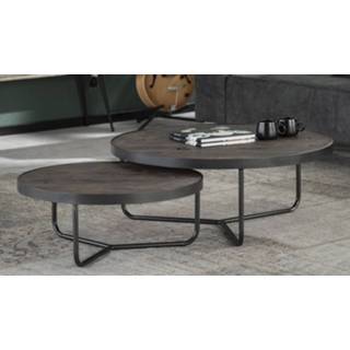 👉 Salontafel massief acacia vintage bruin set Alita in