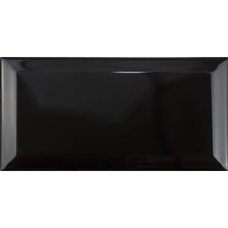 👉 Wandtegel zwart keramiek biselado Negro 10x20