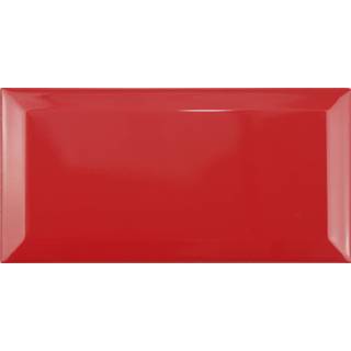 👉 Wandtegel rood keramiek biselado Rojo 10x20