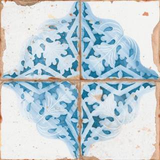 👉 Vloertegel blauw keramiek vintage Artisan Decor-A 33x33