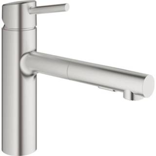 👉 Keukenkraan active Grohe Concetto met uittrekbare handdouche dualspray Supersteel 4005176314971