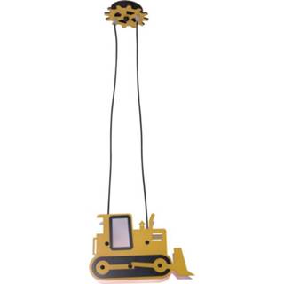 👉 Hanglamp geel metaal a++ NVE Carter - de lichtgevende bulldozer