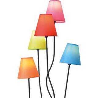 👉 Vloerlamp multicolor meerkleurig textiel metaal a++ NVE van Colori 5-lamps