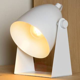👉 Tafel lamp metaal wit lucide a++ Tafellamp Chago van metaal,
