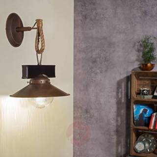 👉 Wand lamp oxide bruin a++ lorefar IJzer Rustieke wandlamp Nudos in materiaalmix