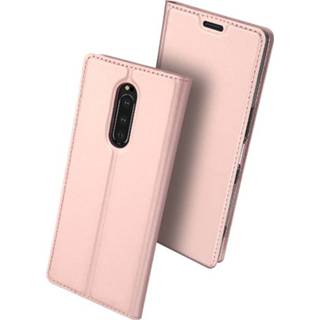 👉 Portemonnee rose goud kunstleer bookwallet flip hoes Dux Ducis pro serie - slim wallet Sony Xperia 1 9145425565848