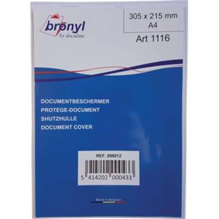 👉 Transparante PVC Bronyl U-mapje uit van 180 micron, ft A4 5414202000433