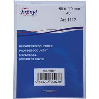 👉 Transparante PVC Bronyl U-mapje uit van 180 micron, ft A6 5414202000280