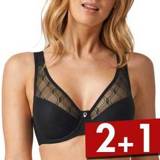 👉 Vrouwen rood zwart Abecita Rita Hayworth Wire Half Padded Bra * Gratis verzending