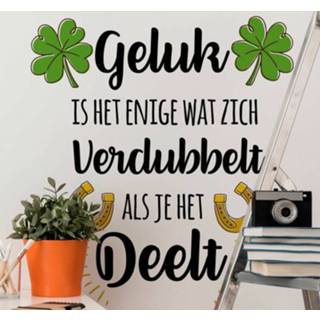 👉 Muursticker nederlands Muurstickers motiverende tekst Geluk