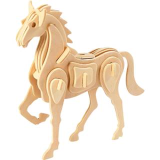 👉 Puzzel 3D | Paard Triplex 18 x 4,5 16 cm