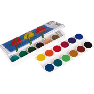 👉 Verf doos plakkaatverf assorti Verfdoos | 24 kleuren