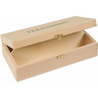 Teken doos hout tekendozen Tekendoos | 25 x 12,5 6,5 cm