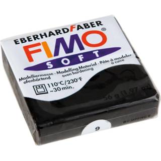 Boetseerklei zwart fimo klei | soft Blok 56 gram