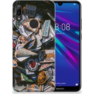 👉 Huawei Y6 2019 | Pro Uniek TPU Hoesje Badges 8720091987135