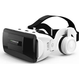 👉 Videobril wit VR SHINECON G06EB Virtual Reality 3D video bril geschikt voor 4 7 inch-6 1 inch smartphone met HiFi headset (wit) 6922720744320