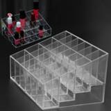 👉 Lippenstift acryl 2 stuks 24-grid Lipstick sieraden make-up houder display stand opbergdoos Organizer