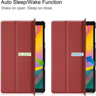 👉 Stand flip hoes grijs kunstleer 3-Vouw sleepcover - Samsung Galaxy Tab S5e 10.5 inch 9145425564971