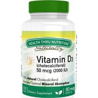 👉 Vitamine Vitamin D3 2.000iu (non-GMO) (100 Softgels) - Health Thru Nutrition 819193020777