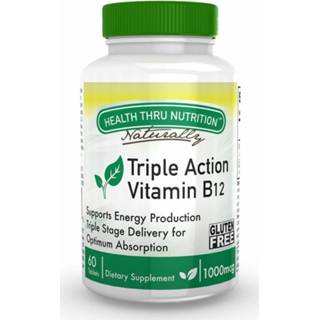 👉 Vitamine Vitamin B12 1.000 mcg (60 Tablets) - Health Thru Nutrition 819193020104