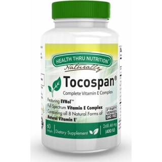 👉 Vitamine Tocospan (w/ EVNol) Vitamin E Complex (60 Softgels) - Health Thru Nutrition 819193020876