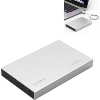 👉 Hardeschijfbehuizing aluminium zilver ORICO 2518C3-G2 4TB HDD SSHD SSD 2 5 inch USB 3.1 Gen2 USB-C/type-C interface legering harde schijf behuizing (zilver) 6922976777660