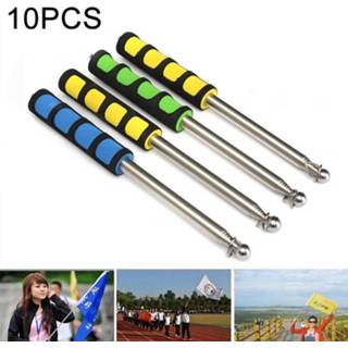 👉 Spons RVS 10 PCS 1.2M 6 knopen multifunctionele telescopische onderwijs Stick gids vlaggenmast signaal vlag willekeurige kleur levering 6922676776338