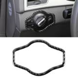 👉 Schakelaar carbon fiber Auto koplamp knop decoratieve sticker voor Audi A4L/A5/Q5 6922876136307