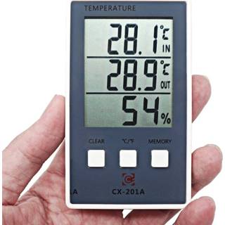 👉 Weerstation CX-201A LCD digitale weer station thermometer hygrometer binnen buitentemperatuur luchtvochtigheid meter met temperatuur sensor 8212099162794