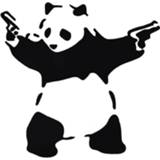 👉 Geweer 10 stuks Panda met twee geweren 3D auto venster reflecterende schattig dier sticker