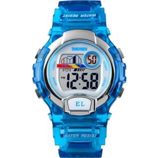 Digitale horloge transparant blauw vrouwen SKMEI 1450 digitaal 50m waterdichte sport met LED licht (blauw) 8212099164194