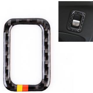 👉 Vlag carbon fiber Auto + Duitse patroon achterklep trunk schakelaar knop decoratieve sticker voor Mercedes-Benz C-klasse 6922102920205