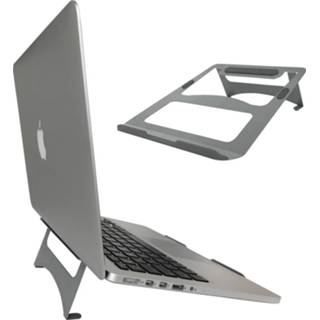 👉 Laptop standaard metaal zilver Laptopstandaard - Macbook stand