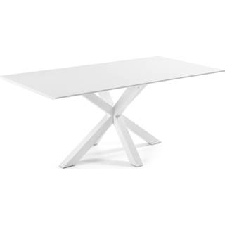 👉 Kave Home Eettafel 'Argo' wit gelakt, 200 x 100cm