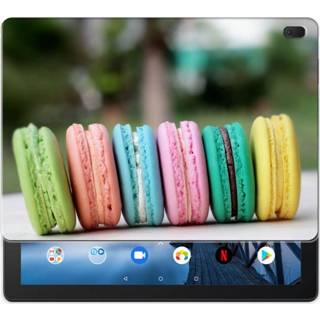👉 Tablethoes Lenovo Tab E10 Tablethoesje Design Macarons 8720091015814